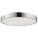 Elan Lighting - Elan Lighting 1 Light 19 3/4   LED Flush Mount Ceiling in Chrome Finish, 83589 - Crystal Moon Round Ceiling Flush Mount features a Chrome finish with a Clear cubic zirconia chip and glass diffuser.