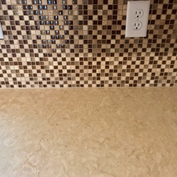 Rustic Birch Briarwood Koch Cabinets with MSI Solare Quartz Tops