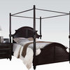 Acme Charisma California King Poster Bed With Canopy, Dark Espresso
