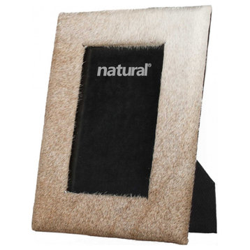 HomeRoots 11" x 13" Natural Cowhide 8" x 10" Picture Frame