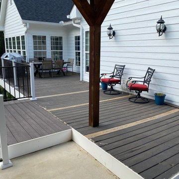 Monroe, Georgia DekTek Tile's Concrete Decking Deck Remodel