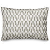 Taupe Geo Triangles 14x20 Outdoor Throw Pillow