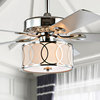 Circe 52" 3-Light Shade LED Ceiling Fan With Remote, Chrome