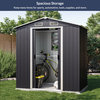 Outdoor Storage Shed with Air Vent, Lockable Door, 6 x 4 FT / 8 x 6 FT, 6' X 4'