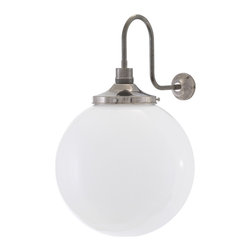YEREVAN SWAN NECK WALL LIGHT OPAL 35CM - Wall Lights
