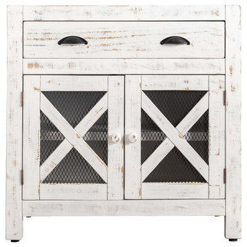 Hickory Run 32-In. Accent Storage Chest, Rustic White