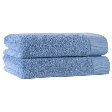 Signature Bath Towels, Set of 2, Aqua