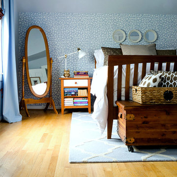 Leopard Skin Allover Stenciled Bedroom