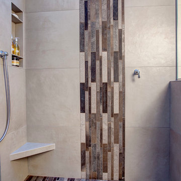 Master Bath Gets a Soft Contemporary Styling