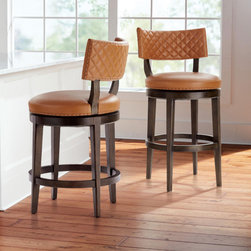 Hunter Quilted Swivel Stool - Bar Stools And Counter Stools