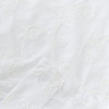 Eva Candlewick Rod Pocket Curtain Pair with Tiebacks, White, 100" X 84"
