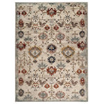 Amer Rugs - Allure Elina Beige Oriental Area Rug, 7'9"x9'9" - This alluring rug gives a visual treat to the eyes with its vivid designs. Power-loomed in Egypt with 100% polypropylene, it is perfect for high-traffic areas while also adding a comfortable feel underfoot. With its durable and stylish features, it will surely become an ideal statement piece to your home for years to come.