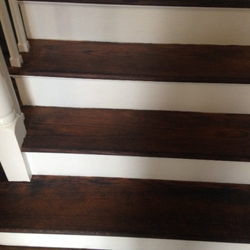 Living Room Staircase Restoration 1941 Cape Cod Style Home