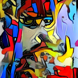 Can you See Me 40/30 inches on Aluminum - Mixed Media Art