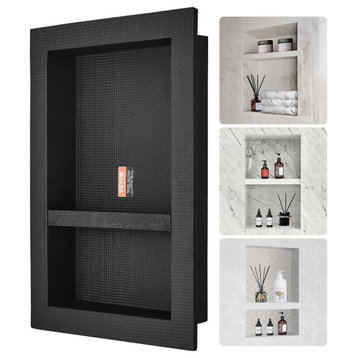 VEVOR Shower Niche 16x24x4" Double Shelf Wall-inserted for Shower Bathroom