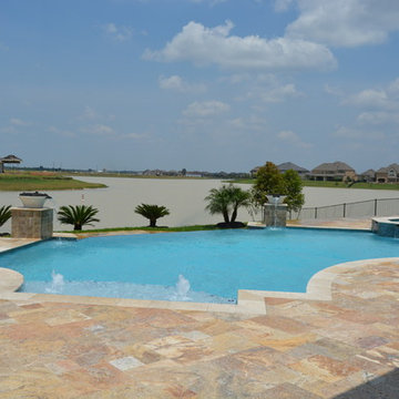 Luxury pool on the water