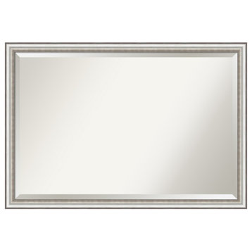 Salon Silver Narrow Beveled Wall Mirror 38.5 x 26.5 in.