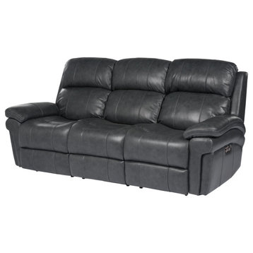 Sunset Trading Luxe Leather Reclining Sofa With Power Headrest
