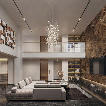 Illusion Brown Sintered Stone for Living Room