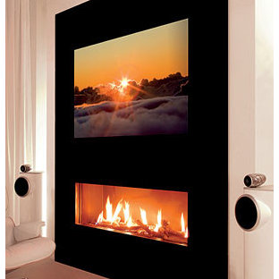 Exempel på ett modernt vardagsrum