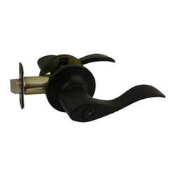 Designers Impresions - Kingston Door Lever, Matte Black - Door Levers