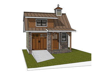 Example of a farmhouse shed design in Atlanta