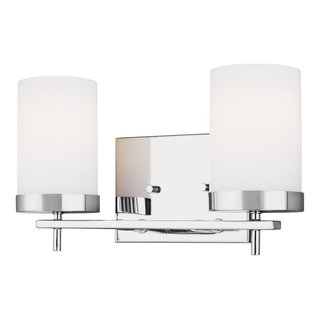 Zire 2-Light Bathroom Vanity Light in Chrome, 14.000 - Transitional ...