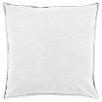Cotton Velvet Pillow, 22 X 22 X 5, Pillow, Down Fill