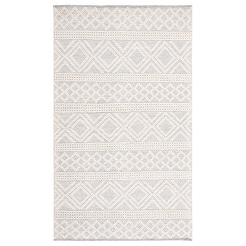 Safavieh Couture Natura Collection NAT830 Rug, Ivory/Blue, 5'x8'