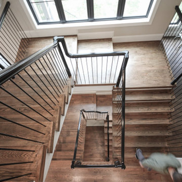 Project #89 | Contemporary Staircase with Rotunda Balcony
