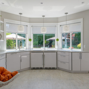 Hot Tub Area Transformed into the Summer Kitchen