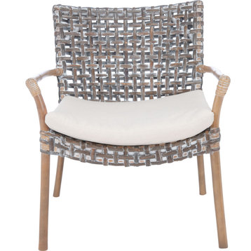Collette Accent Chair Grey White Wash, White