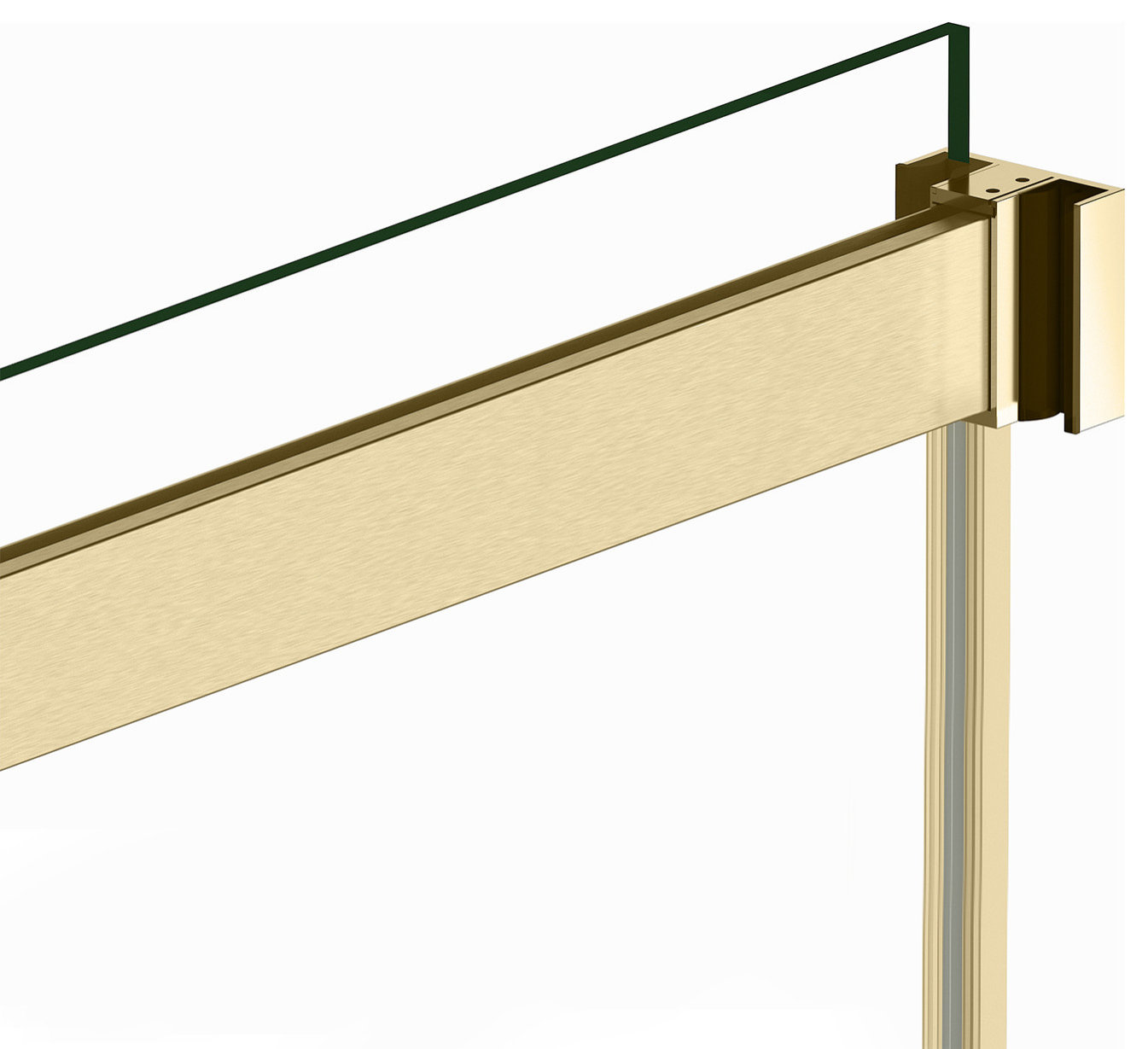 Spezia Double Sliding Frameless Shower Door, Brushed Gold, 60" W X 76" H