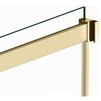 Spezia Double Sliding Frameless Shower Door, Brushed Gold, 60" W X 76" H