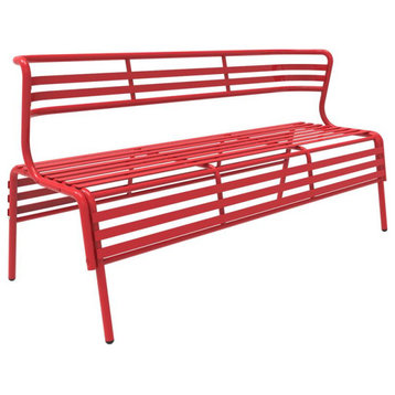 CoGo™ Steel Outdoor/Indoor Bench, Red