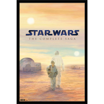 Star Wars Blu Ray Box Poster, Black Framed Version