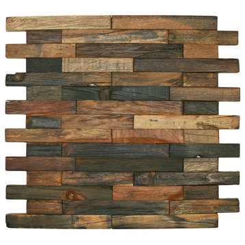 Reclaimed Boat Wood Tile - Interlocking Bricks