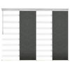 Blanched White-Koala Gray 4-Panel Track Extendable Vertical Blinds 48-88"x94"