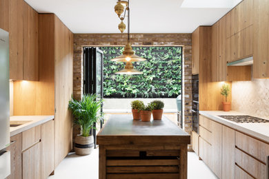 Inspiration for a rustic kitchen in London.