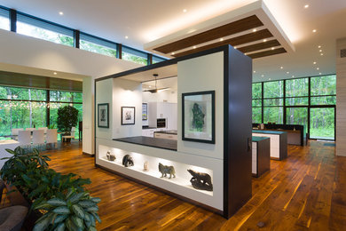 Inspiration for a contemporary kitchen remodel in Other with soapstone countertops and two islands