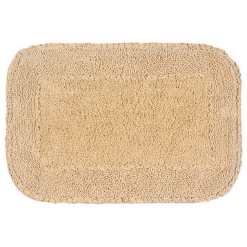 Radiant Collection Bath Rugs Set, 17x24 Rectangle, Linen