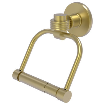 Continental 2 Post Toilet Tissue Holder With Groovy Accents, Satin Brass