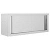 Vidaxl Kitchen Wall Cabinet With Sliding Doors 47.2"x15.7"x19.7" Stainless Steel