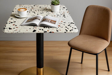 Example of a small trendy dining room design in New York
