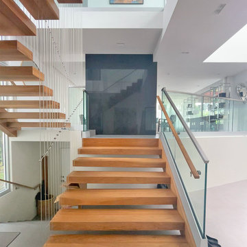 Hibiscus Island Staircase and Media Room Design