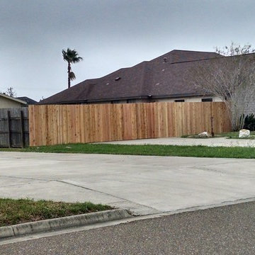 Cedar fence line/gate