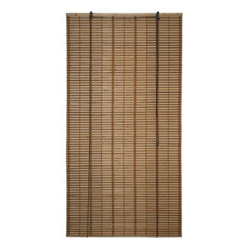 Light Brown Bamboo Midollino Wooden Blinds Light Filtering Shades 36"x64"