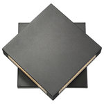 Z-lite - Z-Lite 572B-BK-LED Two Light Outdoor Wall Sconce Quadrate Black - Bring energy efficiency to your exterior spaces with this contemporary outdoor LED wall light. Perfect for illuminating a pathway or patio, this light features an intriguing layered silhouette combined with a black finish for crisp, classic appeal.