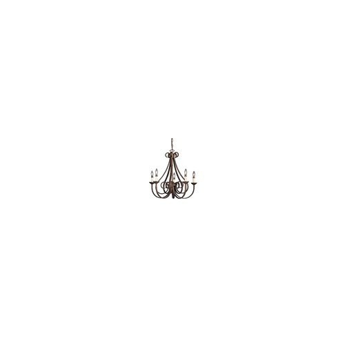 Coordinating rustic chandelier with minipendant light for peninsula