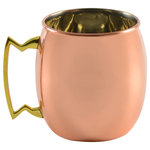 10 Strawberry Street - Copper Mug Mini Classic, Set of 4 - No longer reserved for Moscow Mules, these Copper Mugs adorned with angular handles add a truly cool twist to cocktail presentation.  Recommended Handwash Only.